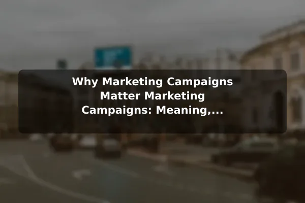 Why Marketing Campaigns Matter Marketing Campaigns: Meaning, Types, and Examples
