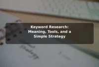 Keyword Research: Meaning, Tools, and a Simple Strategy