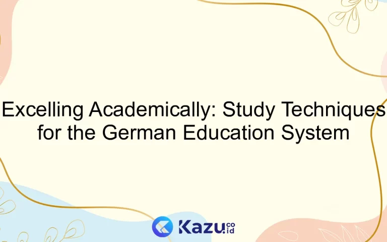 Excelling Academically: Study Techniques for the German Education System