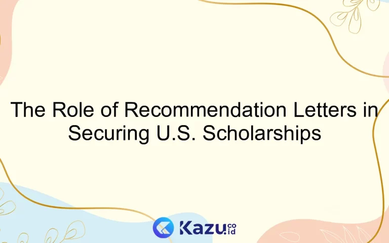 The Role of Recommendation Letters in Securing U.S. Scholarships
