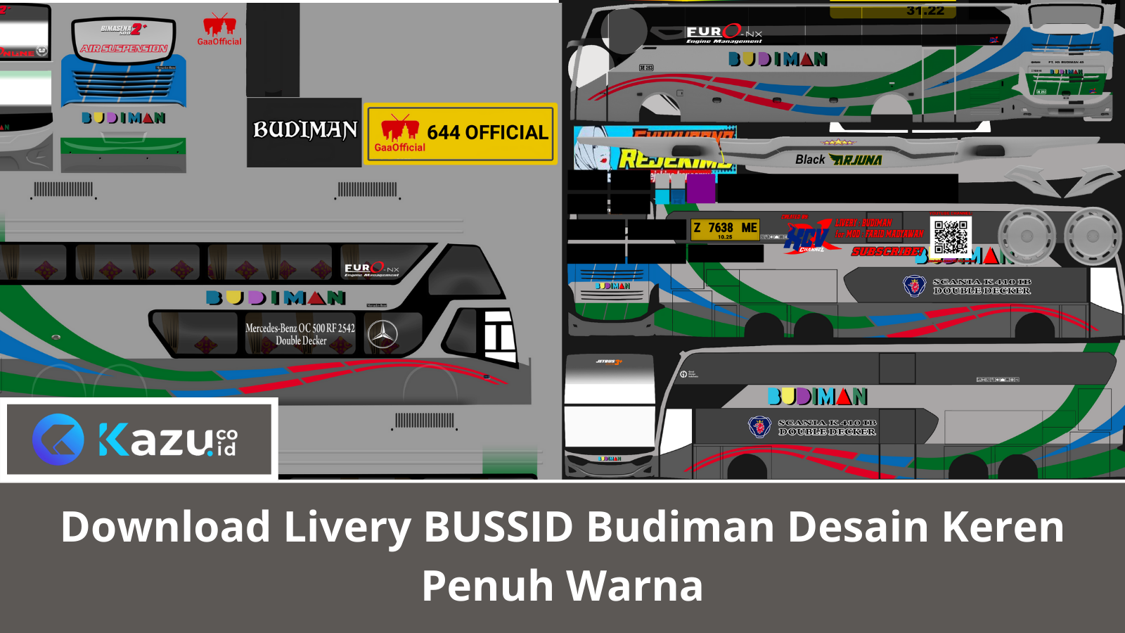 Download Livery BUSSID Budiman Desain Keren Penuh Warna