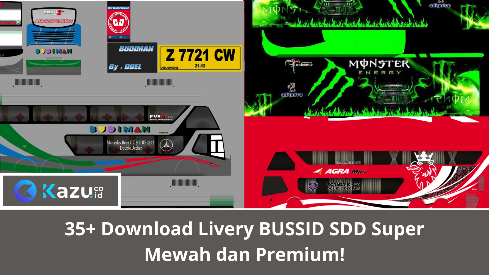 35+ Download Livery BUSSID SDD Super Mewah dan Premium!